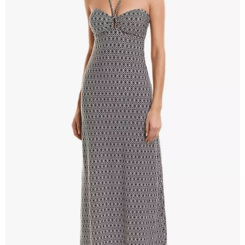 Helen Jon Cabana Maxi Dress Black Printed Size S. Barely worn